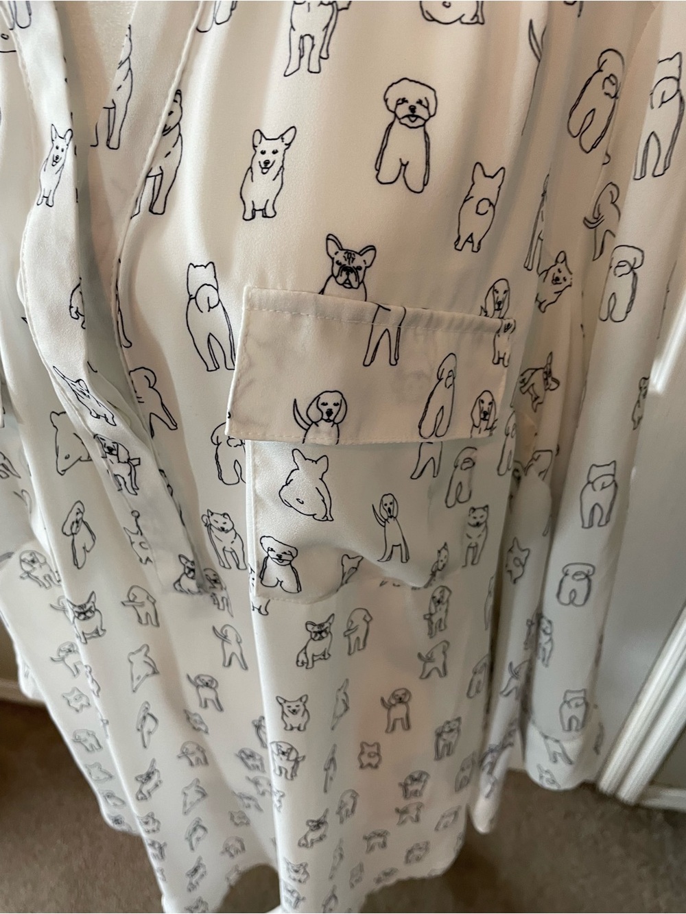 torrid Cream Tunic Top with Black Dog Outline Print - Picture 6 of 16